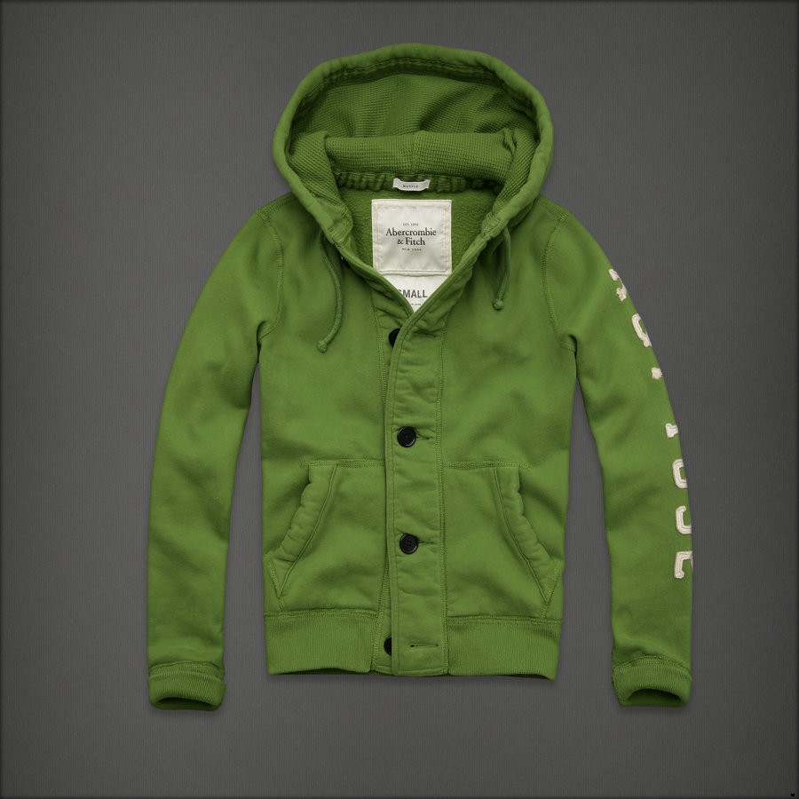 Abercrombie Fitch Hombres Con Botón Capucha AF6516